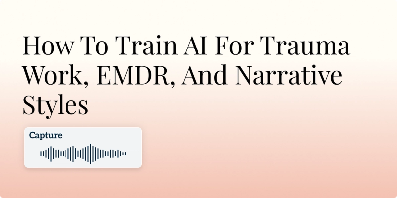 How To Train AI For Trauma Work, EMDR, And Narrative Styles Hero Image