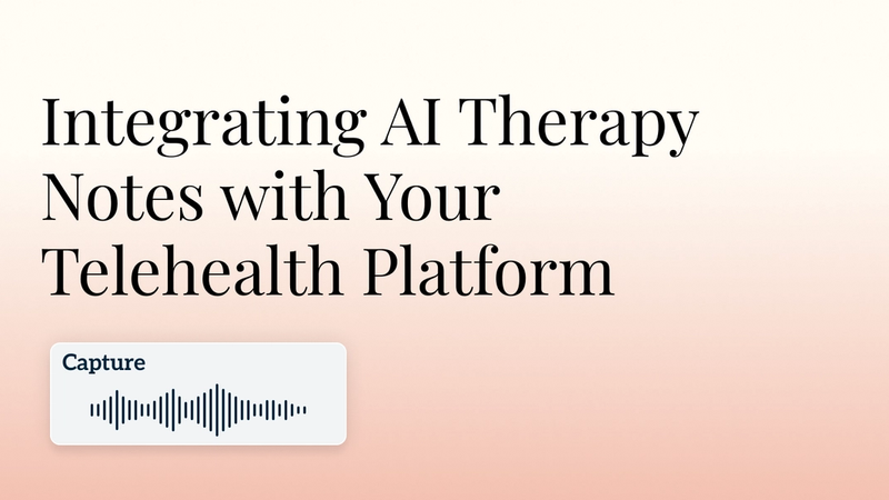 Integrating AI Therapy Notes with Your Telehealth Platform Hero Image