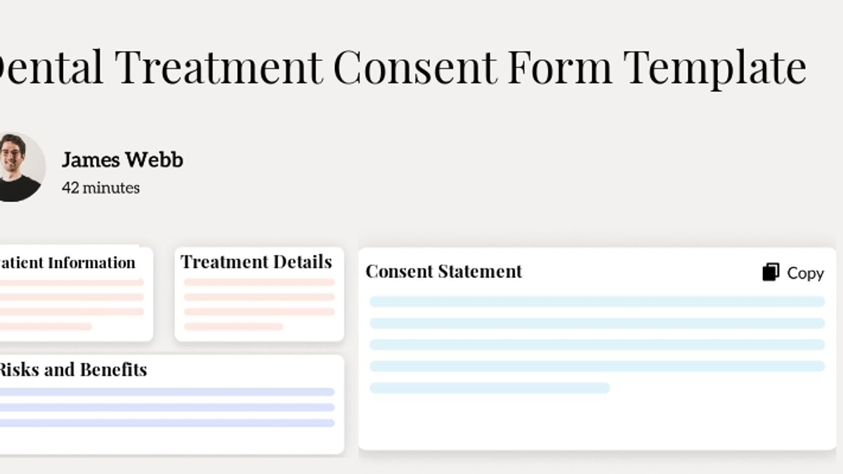 Use Dental Treatment Consent Form Template template image