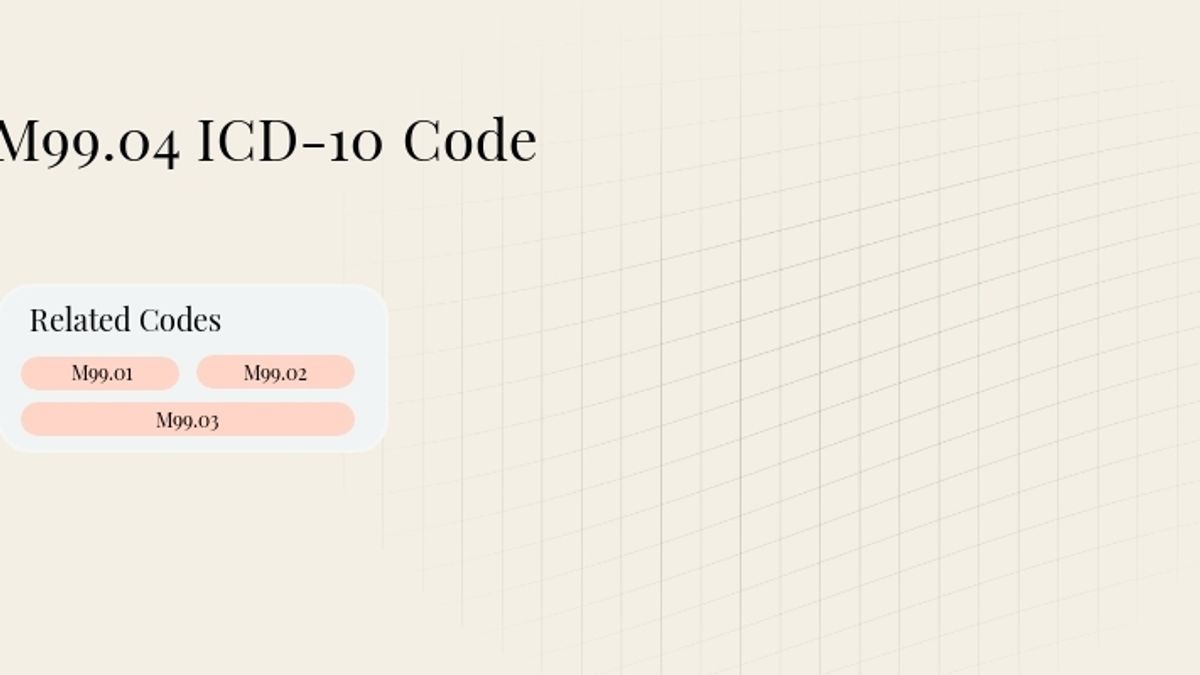 M99.04 ICD-10 Code: Segmental and somatic dysfunction of sacral region