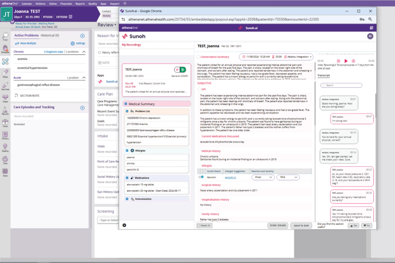 Sunoh AI for physicians
