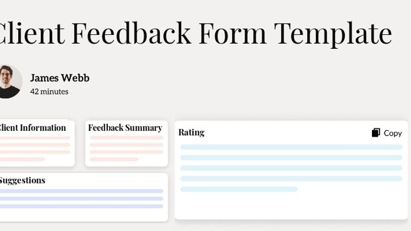Client Feedback Form Template Hero Image