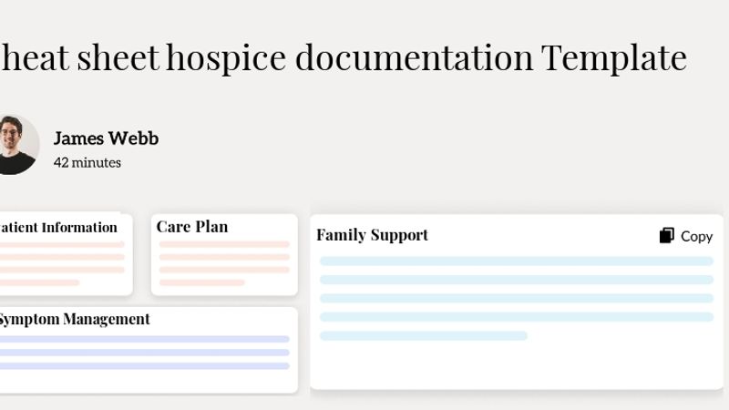 Cheat sheet hospice documentation Template Hero Image