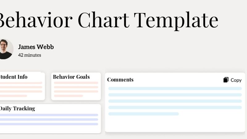Behavior Chart Template Hero Image