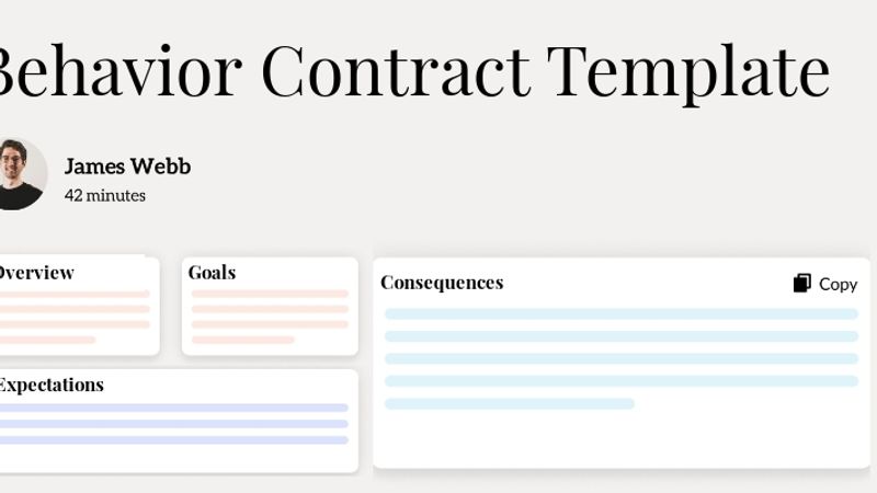 Behavior Contract Template Hero Image