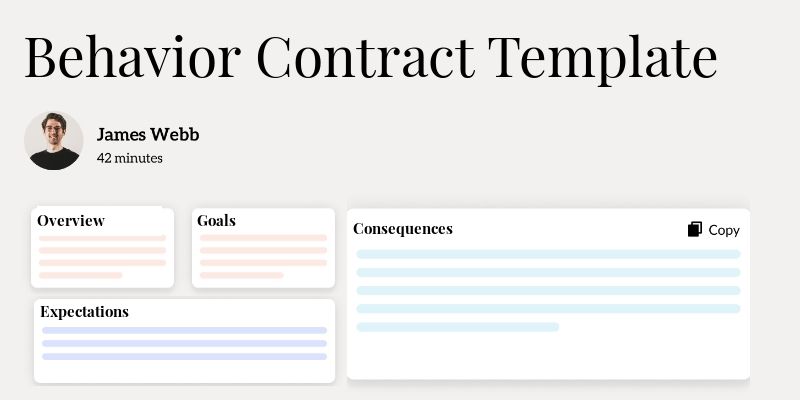 Behavior Contract Template Hero Image