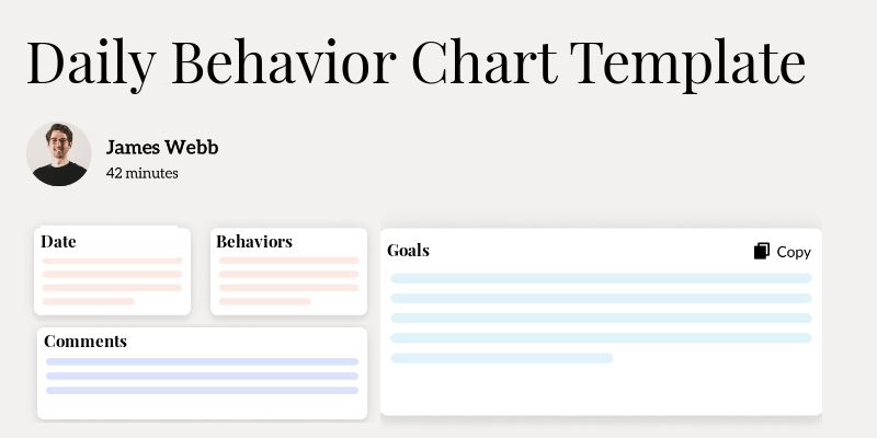 Daily Behavior Chart Template Hero Image