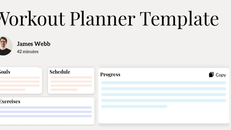 Workout Planner Template Hero Image