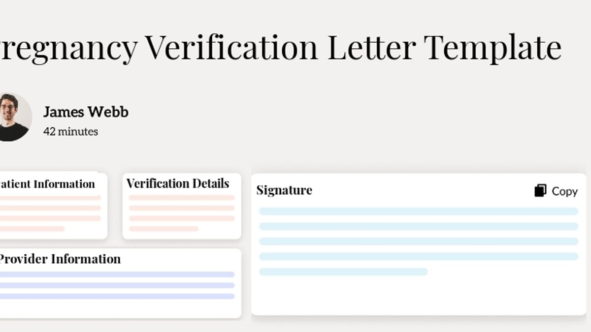 Use Pregnancy Verification Letter Template template image