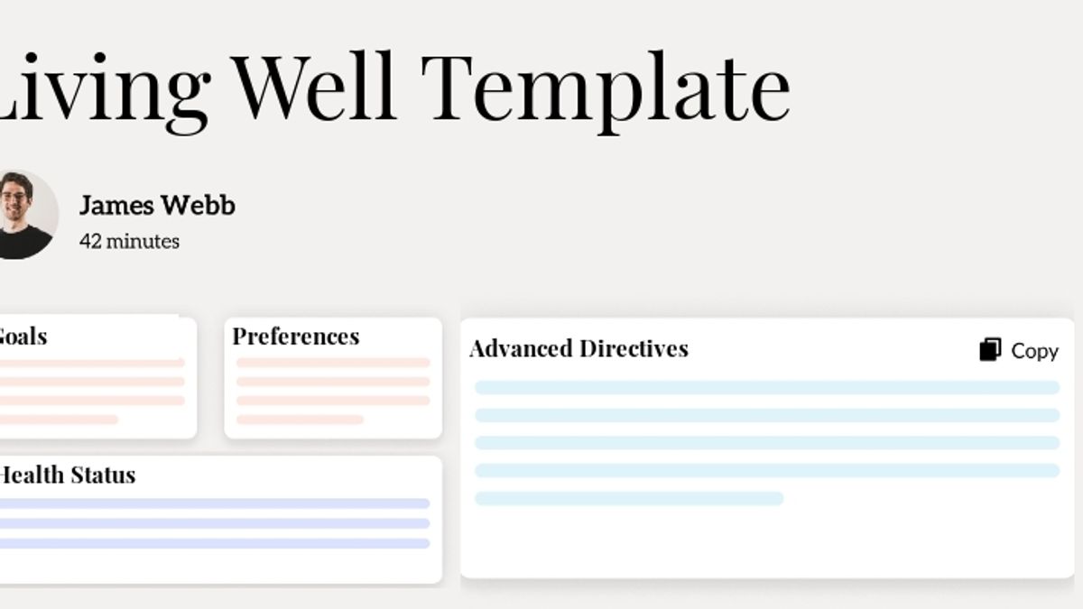 Living Well Template Hero Image
