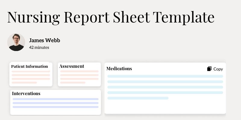 Nursing Report Sheet Template Hero Image