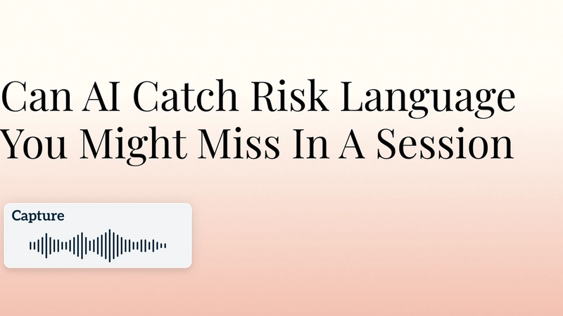 Can AI Catch Risk Language You Might Miss In A Session? Hero Image