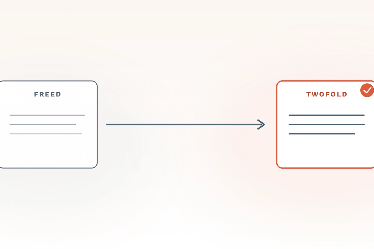 Best overall Freed AI alternative in 2026: Twofold offers a single Personal plan with full features, mental-health template depth (DAP, BIRP, GIRP, intake, treatment plans), EHR-agnostic paste-in workflow, treatment plans and progress tracking as core features, and conservative audio retention
