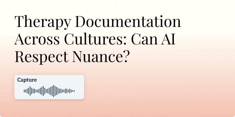 Therapy Documentation Across Cultures: Can AI Respect Nuance? Hero Image