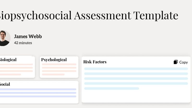 Biopsychosocial Assessment Template Hero Image