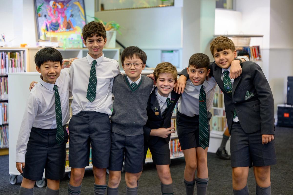Students and families at Trinity Grammar School Giving Day event
