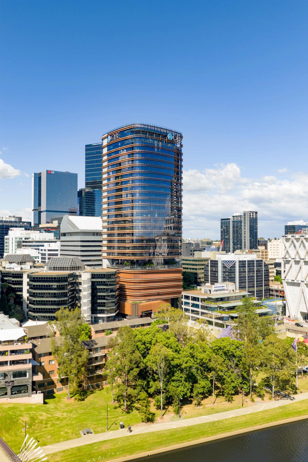 QBE office building exterior in Parramatta Sydney