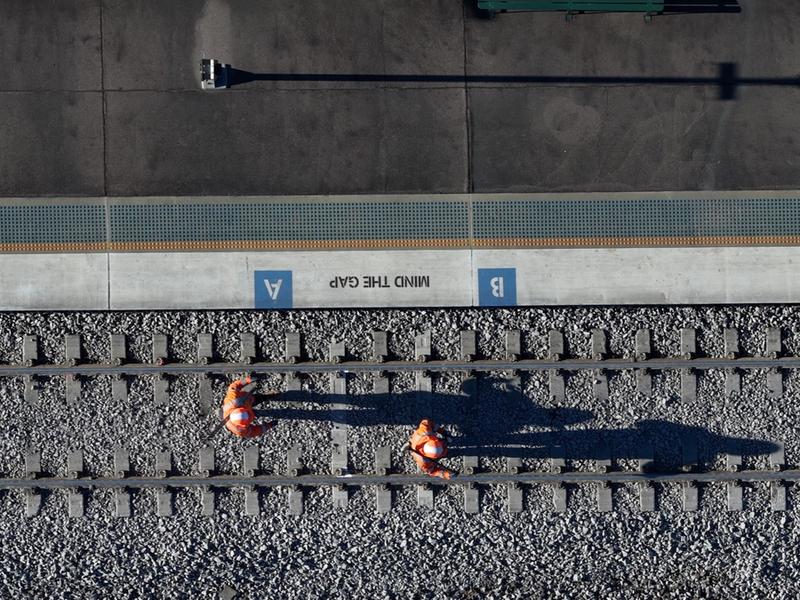 On-rail industrial transport photography and video production