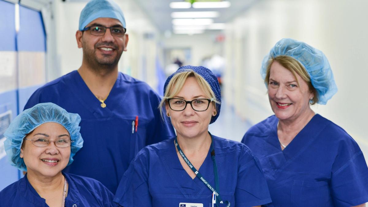 Nursing staff in clinical environment at Westmead Private Hospital