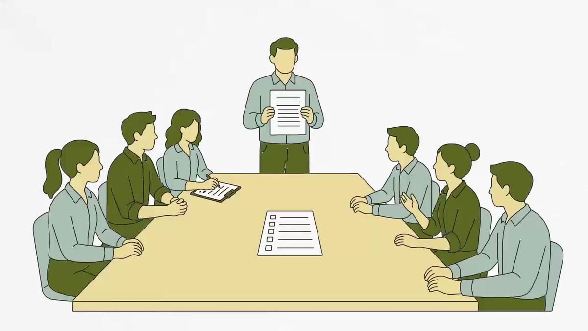 Whiteboard animation of an audit entry meeting between overseas auditors and Australian officials