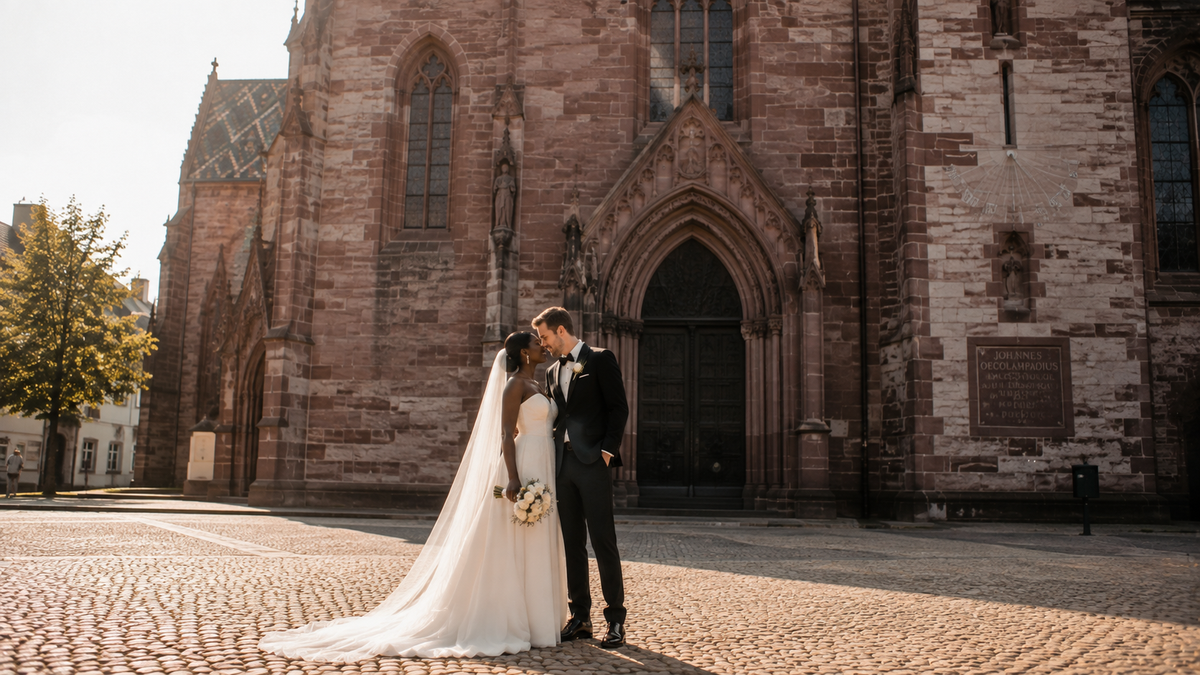 hochzeits paar basler münster