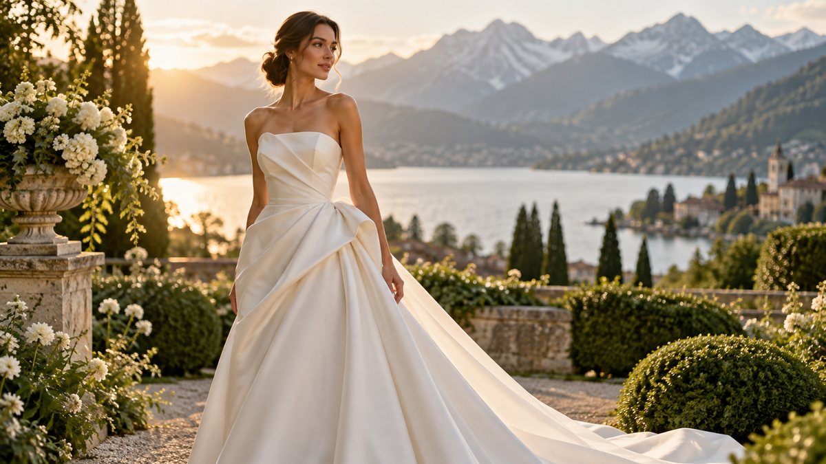 Trägerloses Hochzeits Kleid