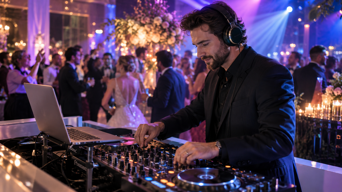 Glamorous Wedding DJ in Action