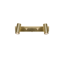 Cato vägglampa dubbel L320-brass