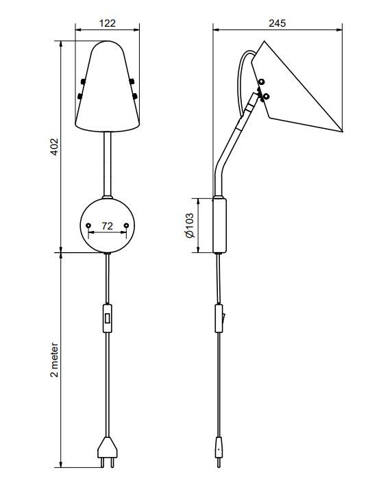 Vincent wall lamp spec