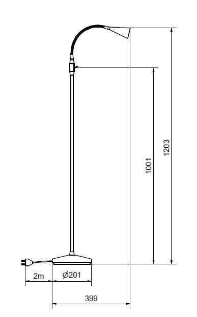 Ledro floor lamp spec