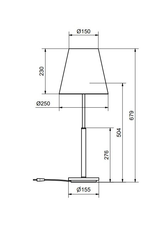 Table lamp dimensional 