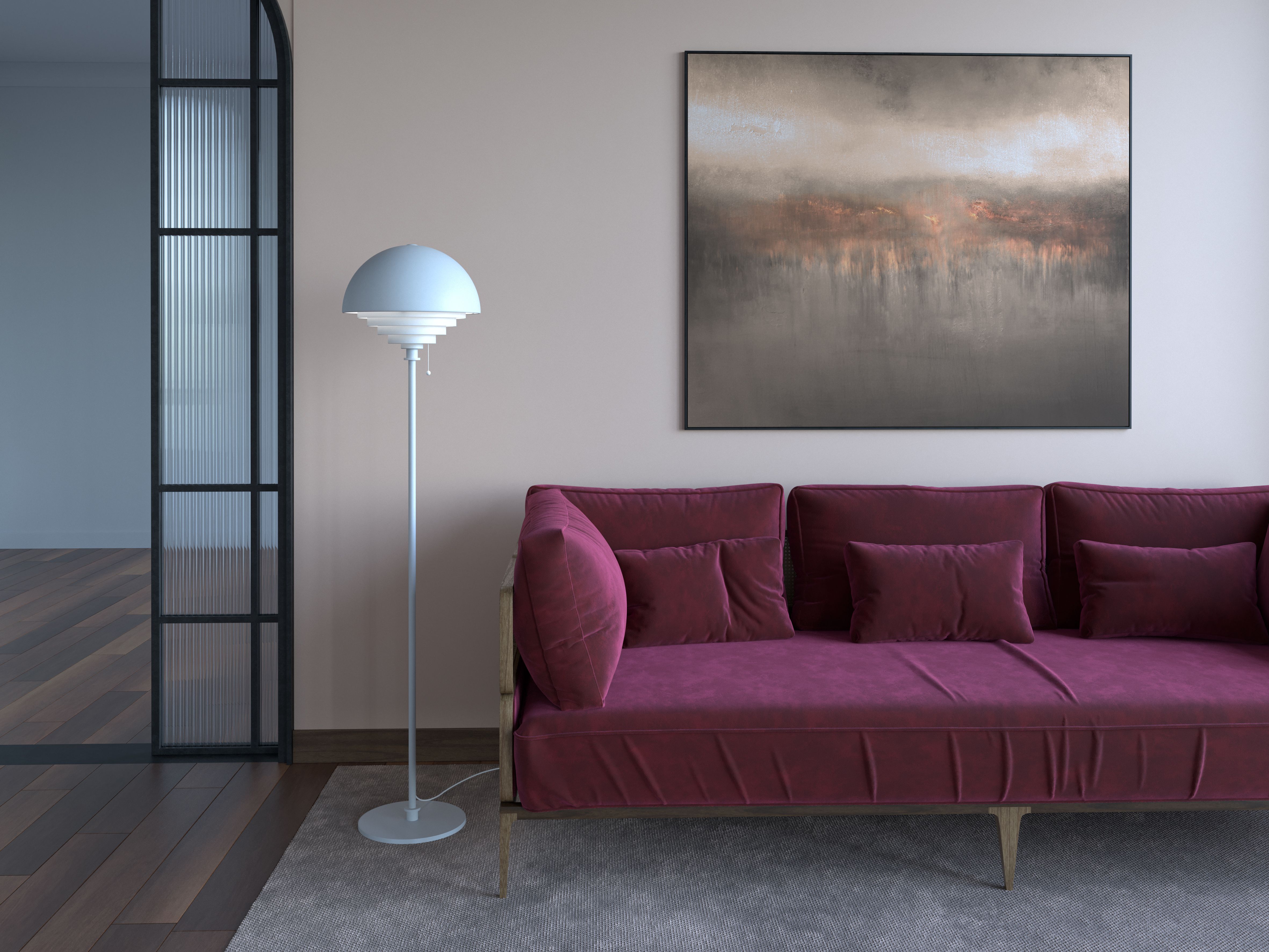 Motown Herstal Floor Lamp with sofa