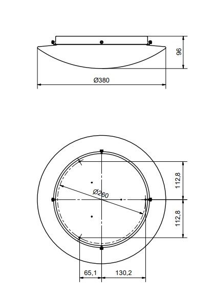 Ceiling lamp dimensional