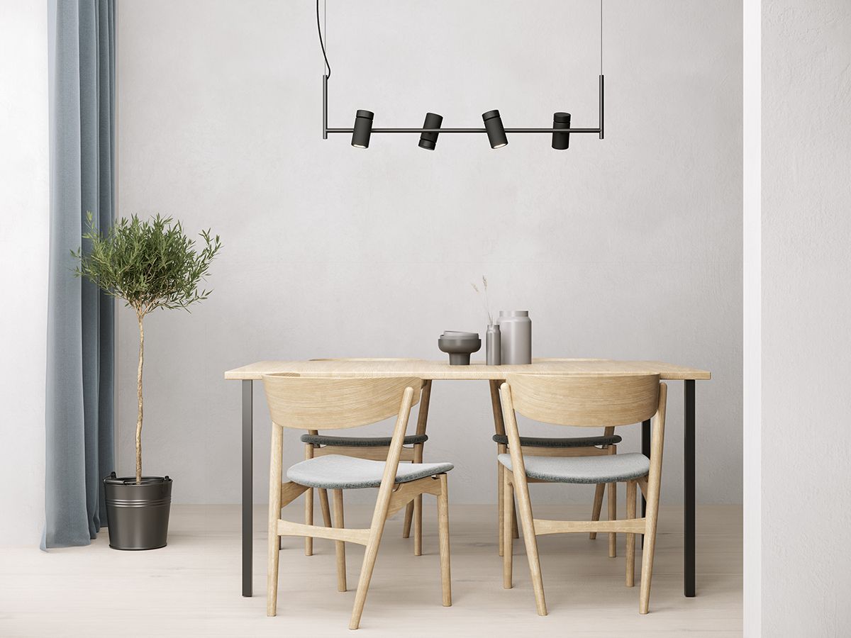 Holder pendant over a kitchen table