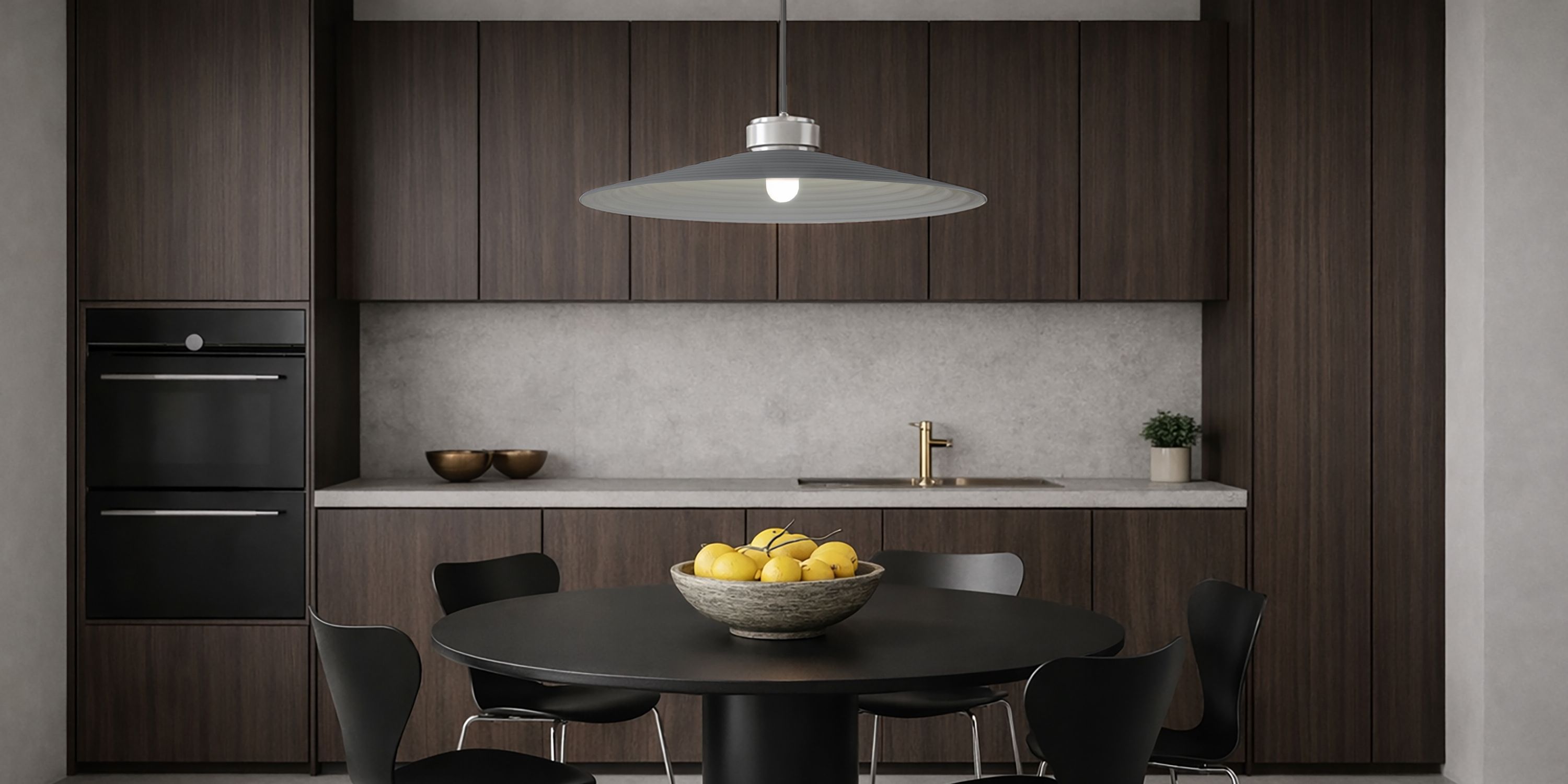 Sound pendant grey in kitchen