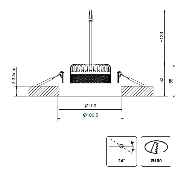 Sky Tilt Large 880 lm spec.