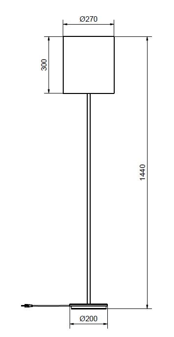 Floor lamp dimensional