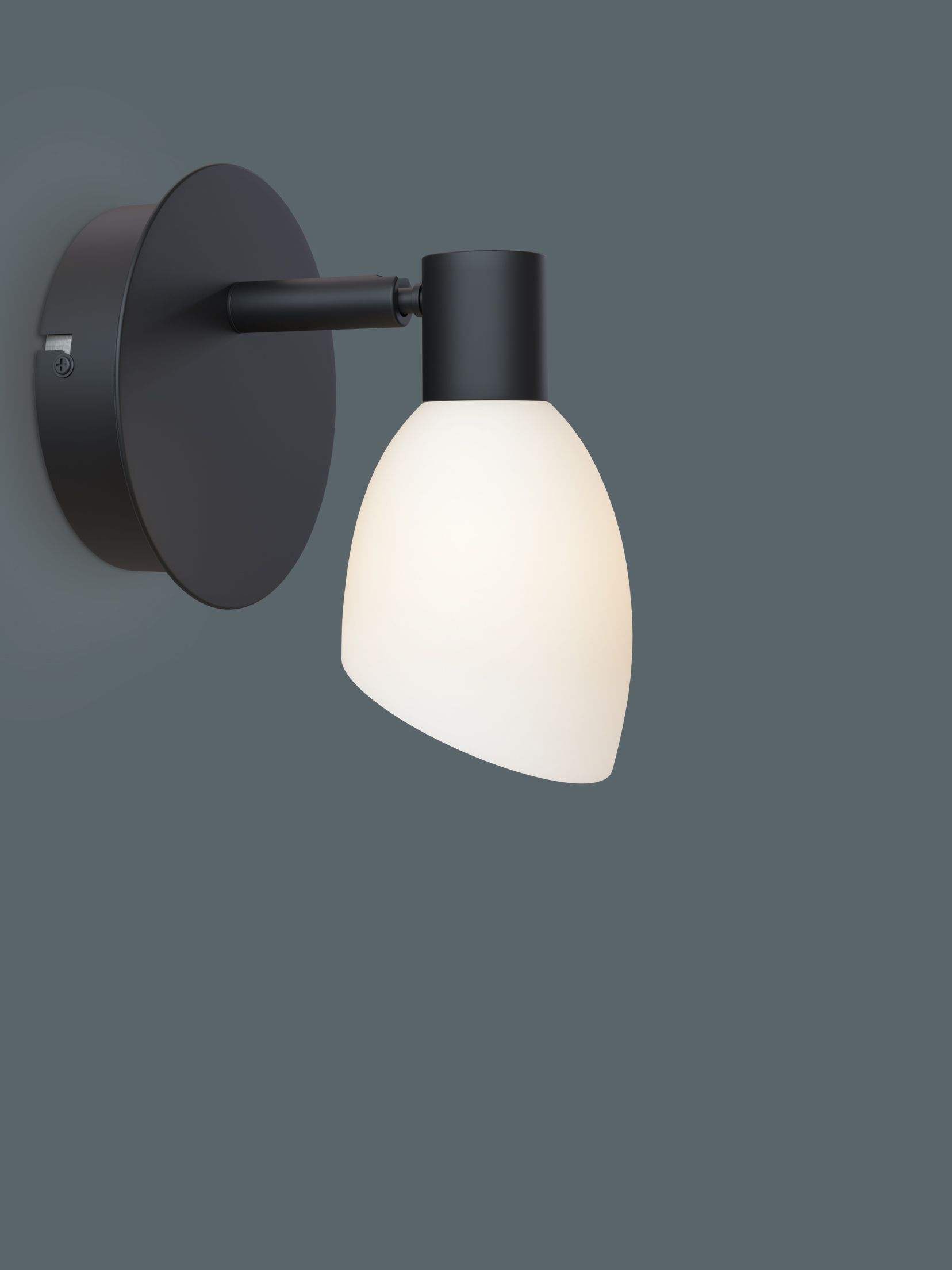 Cut wall lamp black