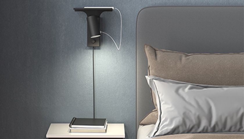 Wall lamp with USB charging