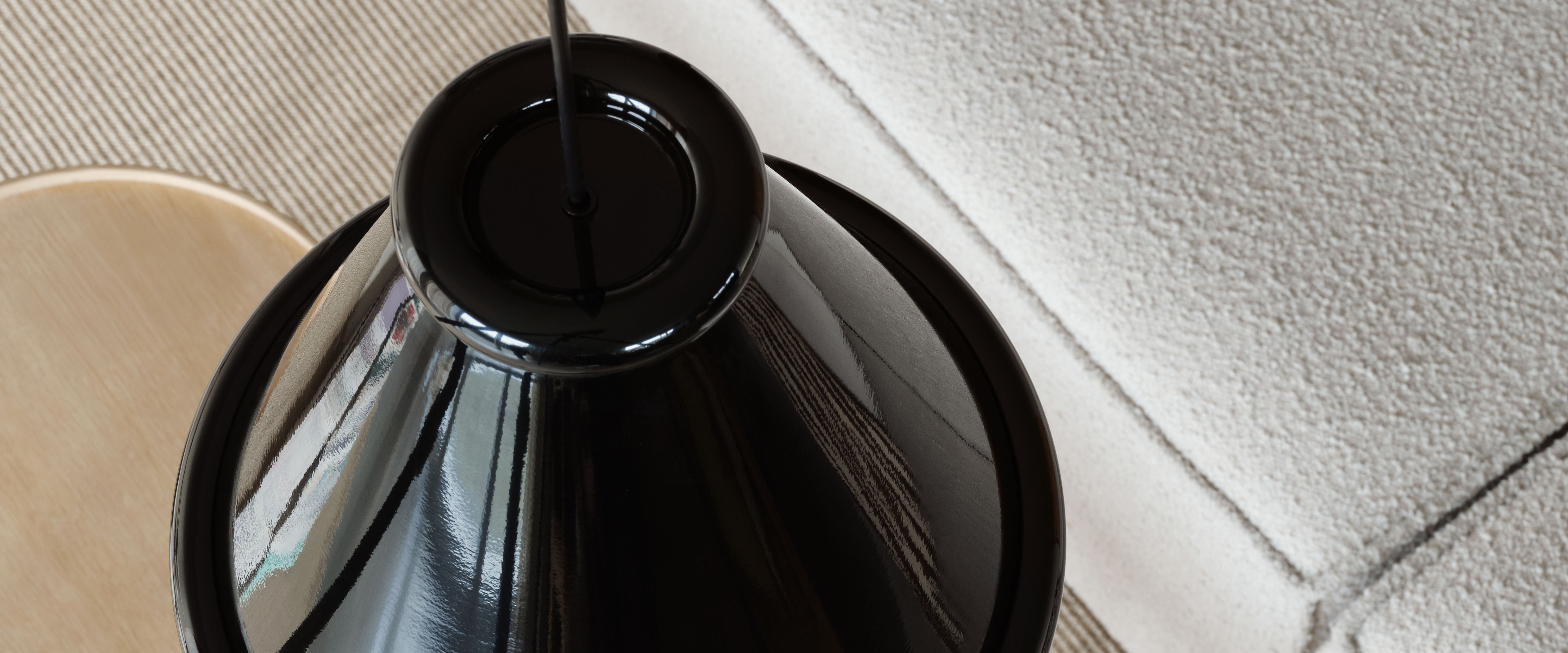 Belle pendant light in black metal, Scandinavian design lighting for modern interiors and public environments