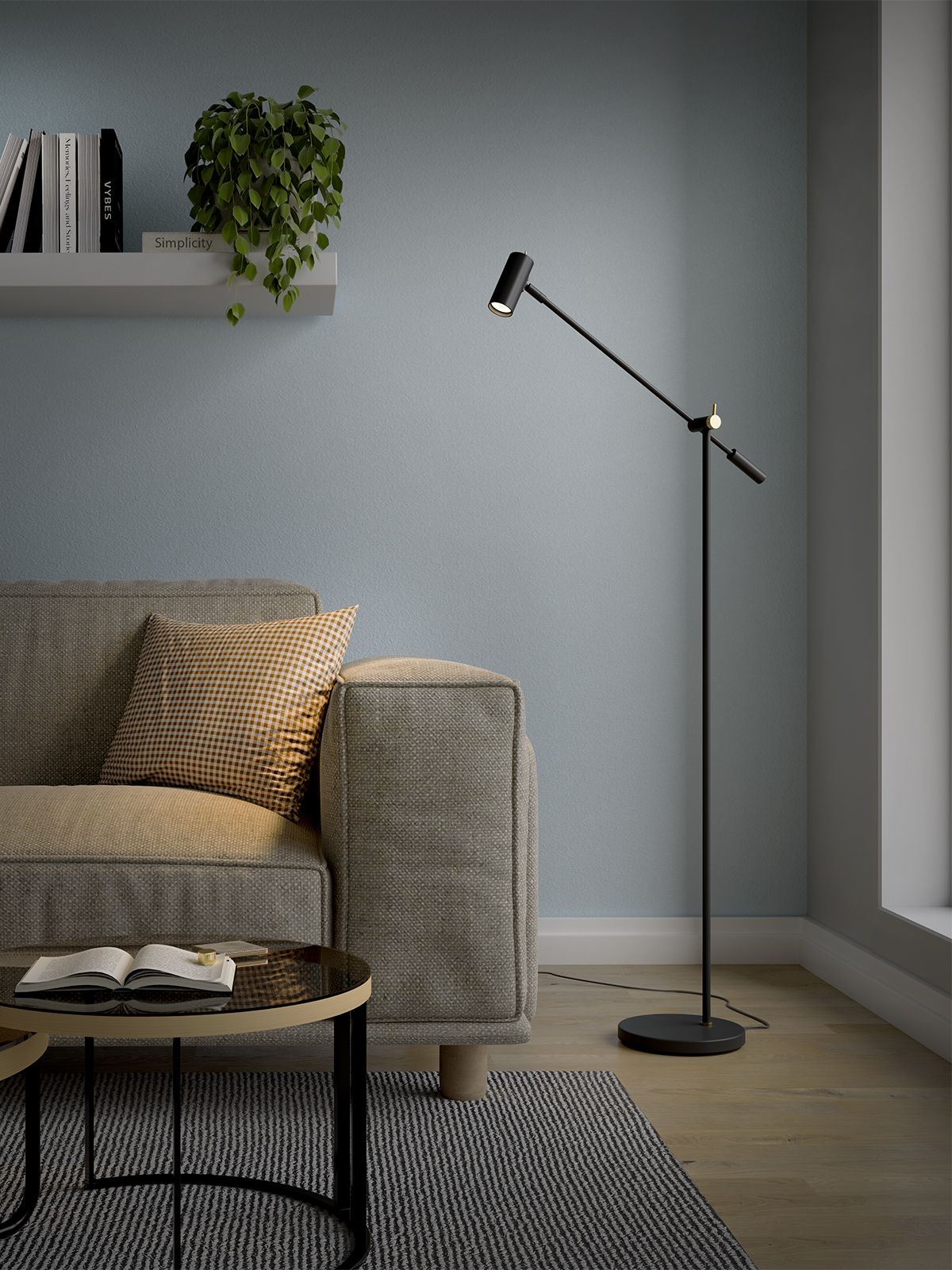 Cato floor lamp dimable H1339