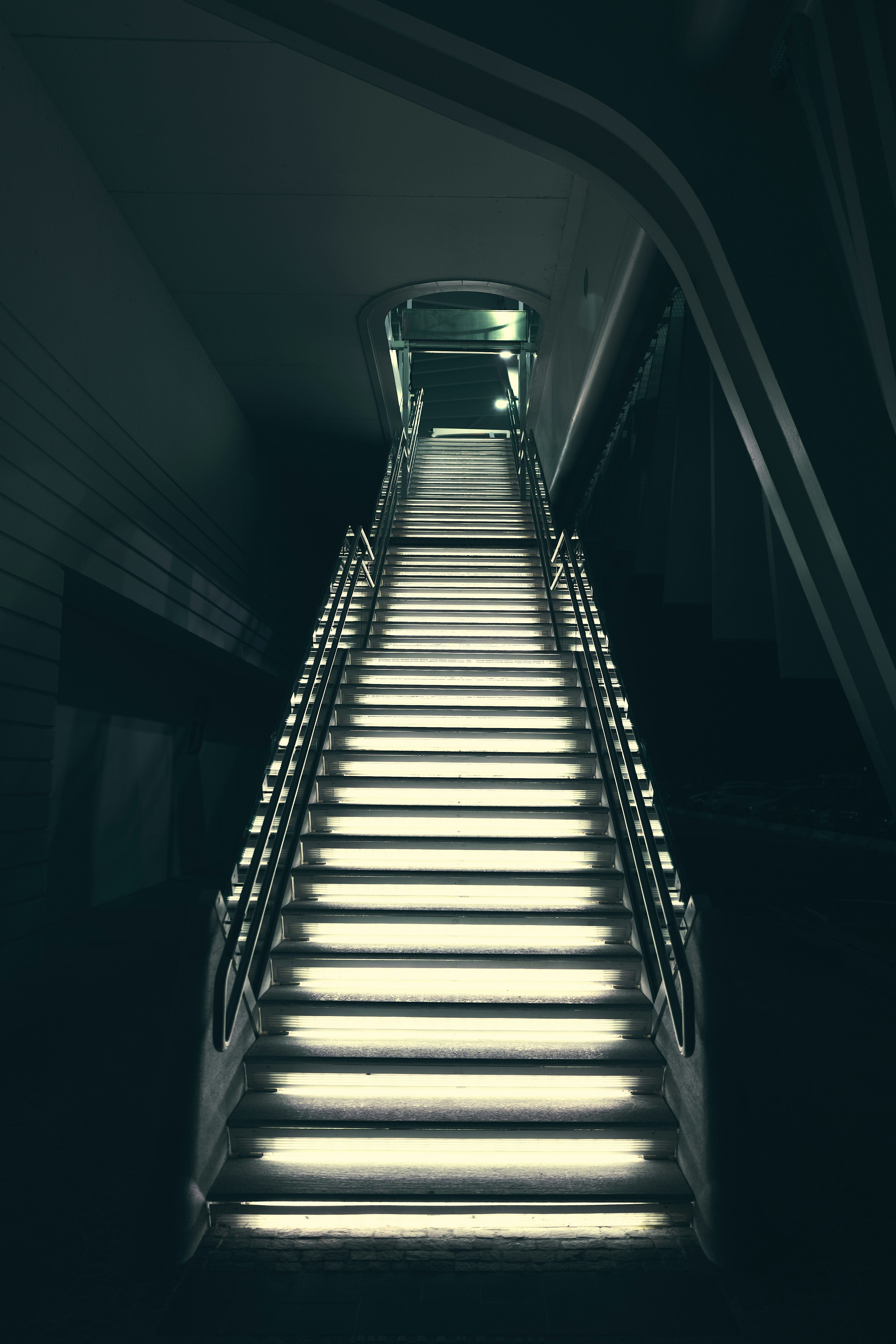 Stairs with lights