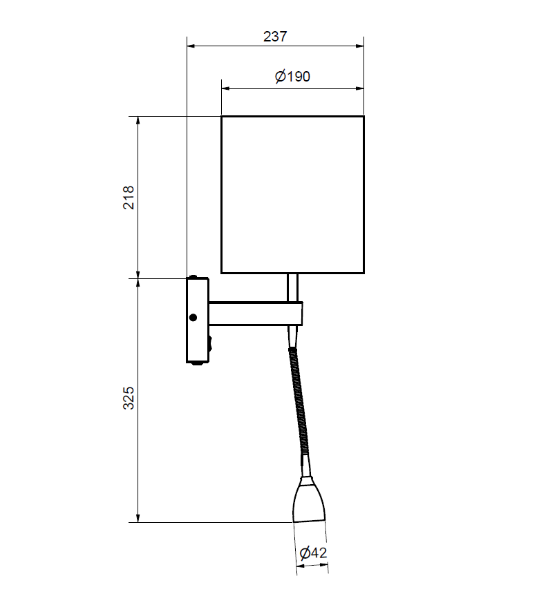 Dual Wall lamp spec