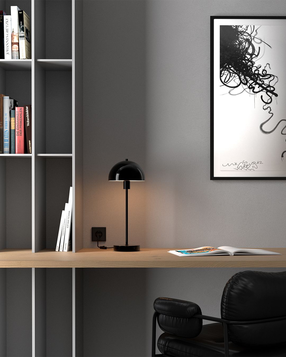 Vienda tablelamp beside a desk 