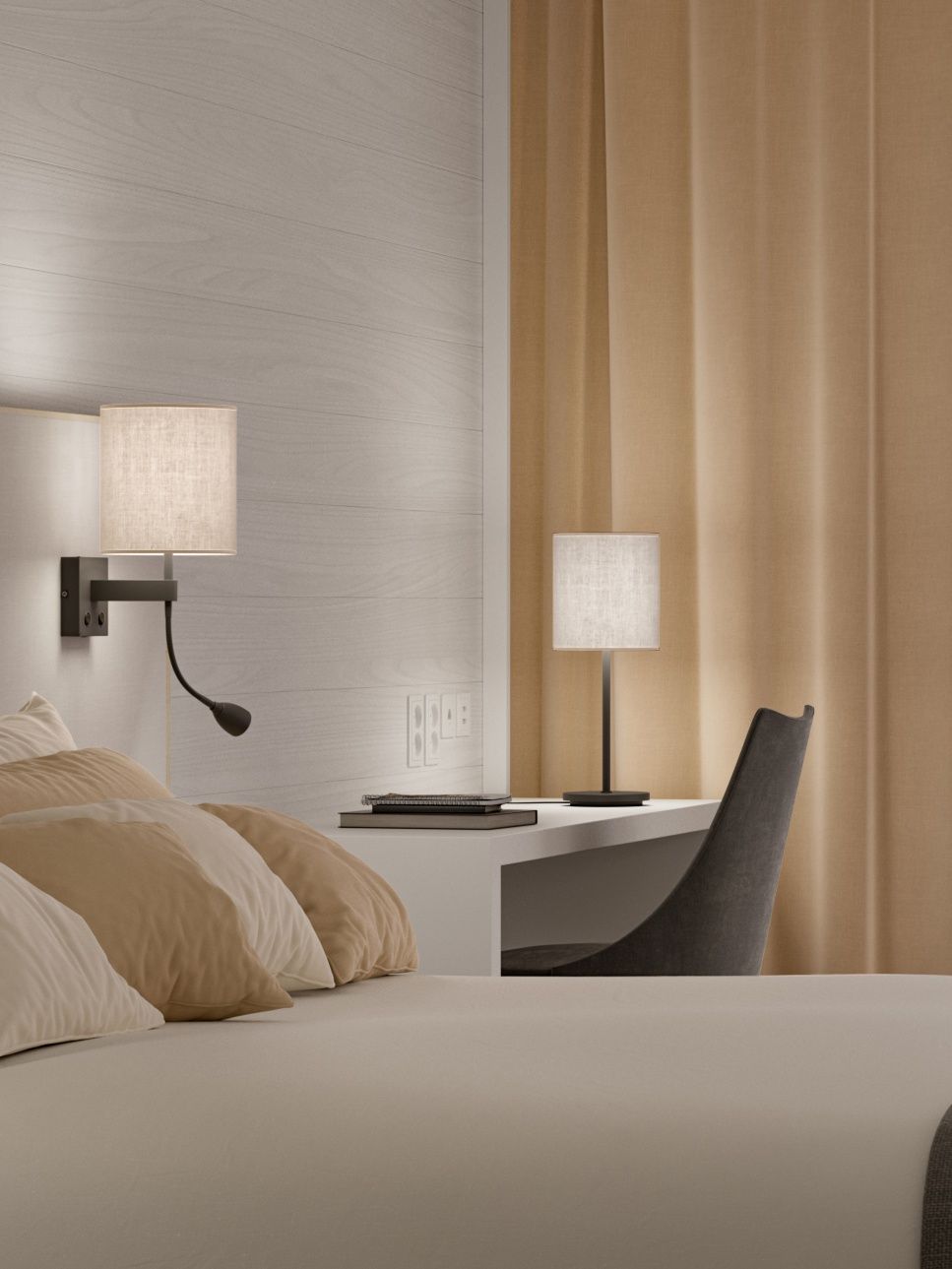 Dual table lamp H210