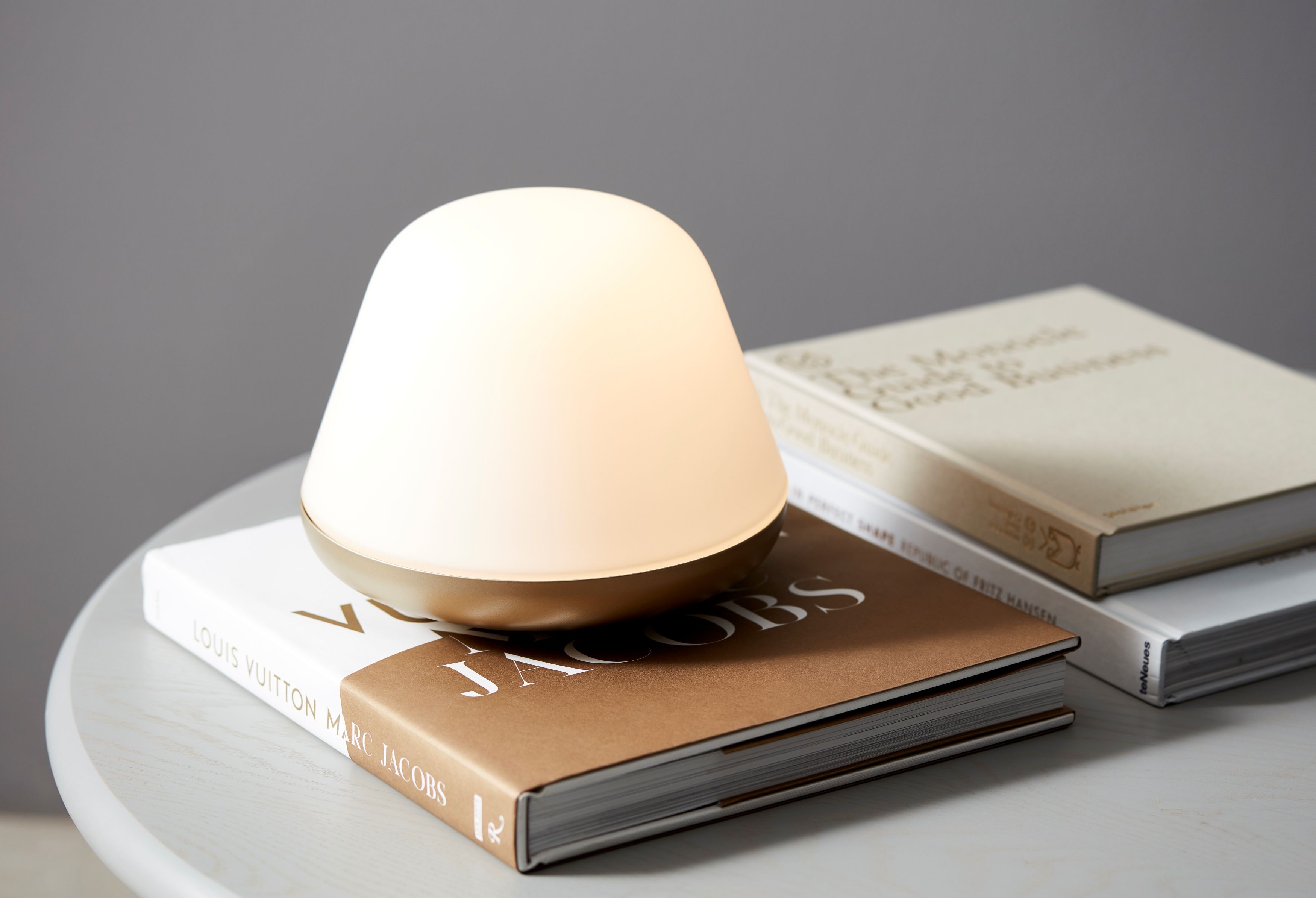 Table lamp on book