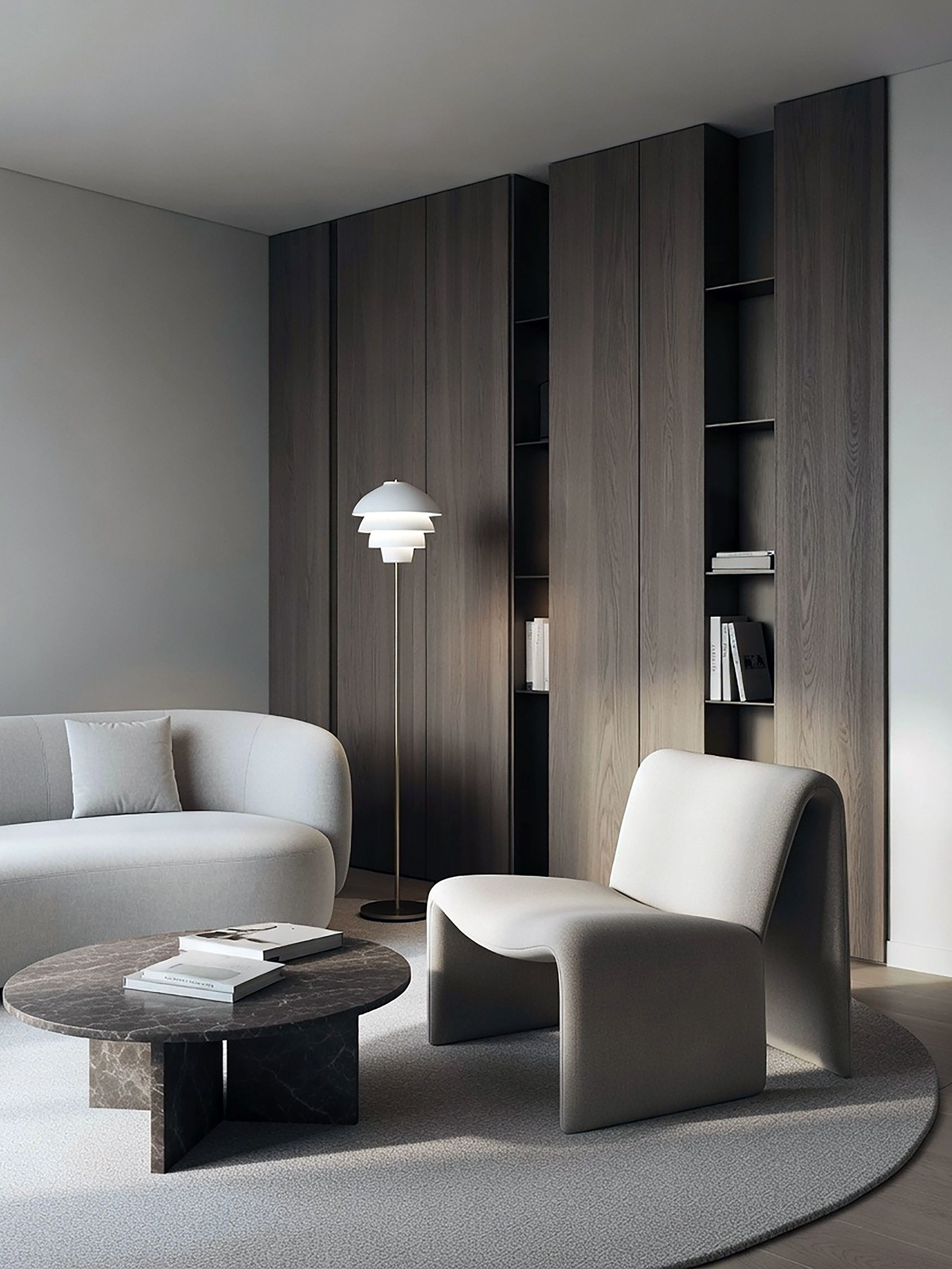 Valencia golvlampa i modern skandinavisk design – stilren belysning för vardagsrum och offentliga miljöer