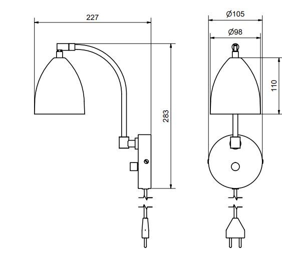 Deluxe wall lamp spec