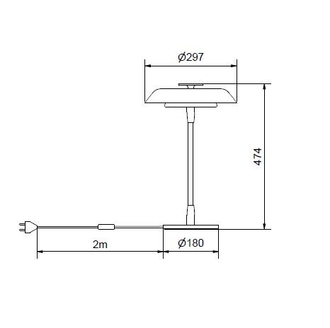 Horisont table lamp dimensional