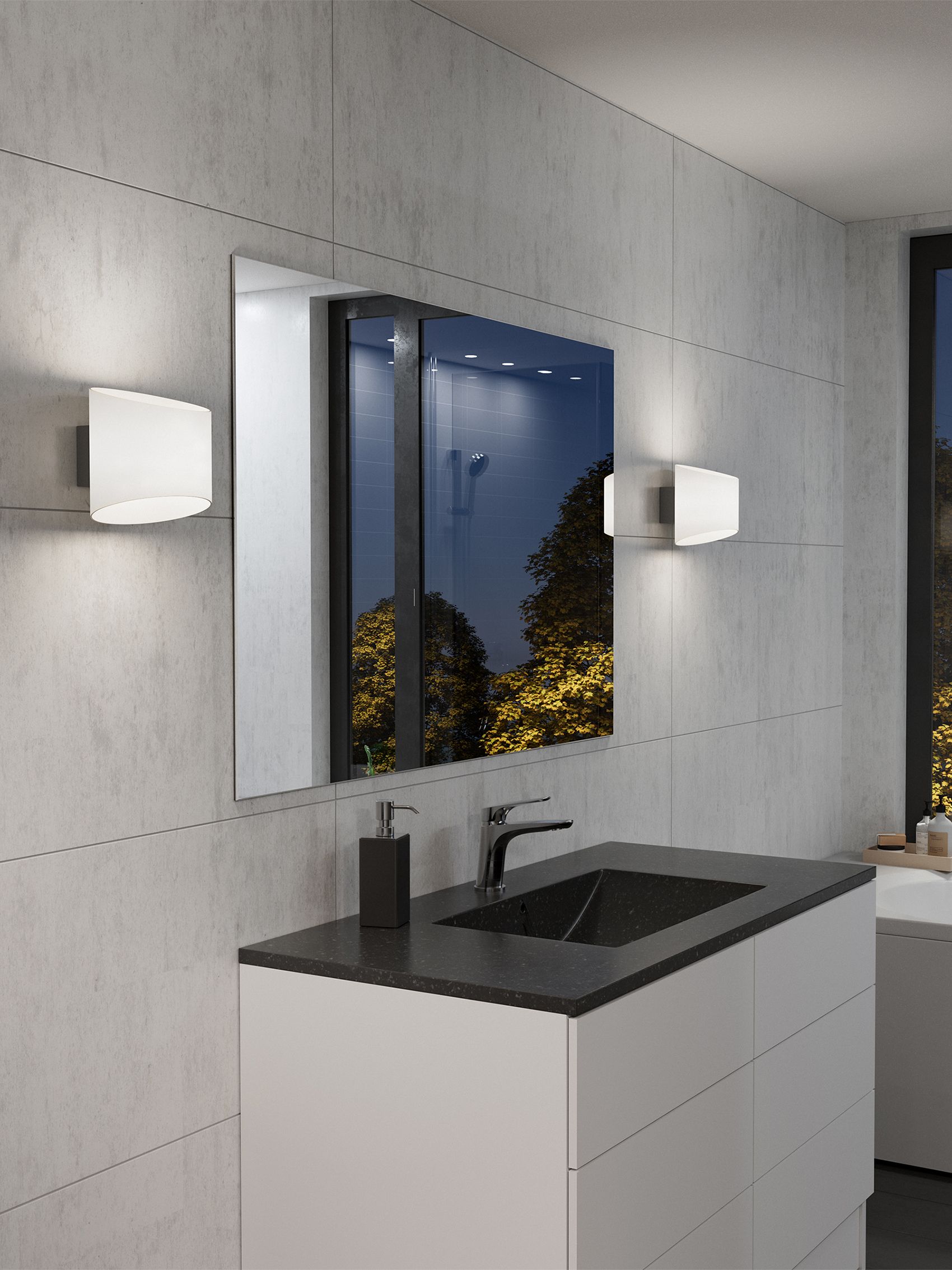 Evoke oval wall lamp